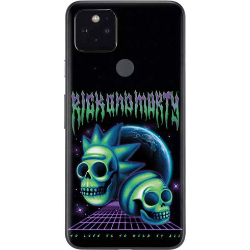 Adult Swim Rick and Morty Neon Skulls Google Pixel 5 Skin